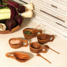 Load image into Gallery viewer, Reclaimed Olive Wood Salt Pot