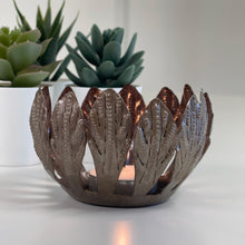 Load image into Gallery viewer, Small Metal Bowl or Votive Holder (Mango Leaf)