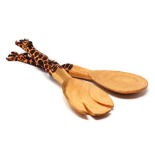 Load image into Gallery viewer, Giraffe Salad Serving Set