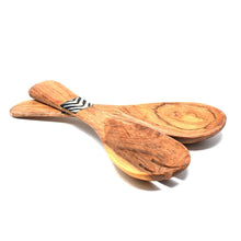 Load image into Gallery viewer, Olive Wood Serving Set with Inlay