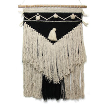 Load image into Gallery viewer, Macrame Wall Hanging (Charcoal and Cream)
