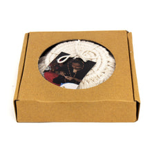 Load image into Gallery viewer, Set of Four Macrame Coasters with Fringe (Blush)