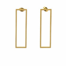 Load image into Gallery viewer, Rectangle Drop Earrings with Stud