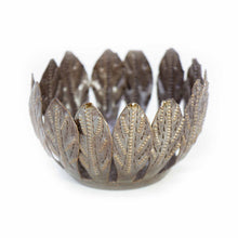 Load image into Gallery viewer, Small Metal Bowl or Votive Holder (Mango Leaf)