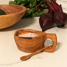 Load image into Gallery viewer, Reclaimed Olive Wood Salt Pot