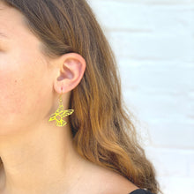 Load image into Gallery viewer, Gold Birds Cut-out Earrings