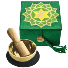 Load image into Gallery viewer, Mini-Meditation Bowl with Handmade Gift Box (Green Heart Chakra)