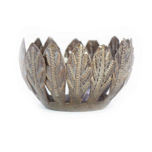 Load image into Gallery viewer, Small Metal Bowl or Votive Holder (Mango Leaf)