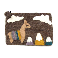 Load image into Gallery viewer, Felt Llama Pouch Clutch