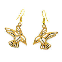 Load image into Gallery viewer, Gold Birds Cut-out Earrings