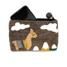 Load image into Gallery viewer, Felt Llama Pouch Clutch