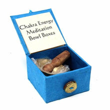 Load image into Gallery viewer, Mini-Meditation Singing Bowl with Handmade Gift Box (Blue Throat Chakra)