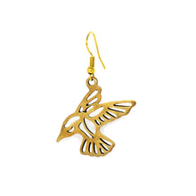 Load image into Gallery viewer, Gold Birds Cut-out Earrings
