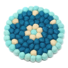 Load image into Gallery viewer, Felt Ball Trivets (Turquoise)
