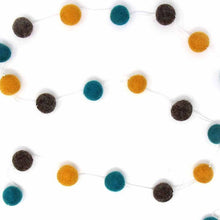 Load image into Gallery viewer, Pom Pom Garland (Blue, Grey, and Yellow)
