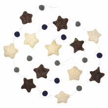 Load image into Gallery viewer, Stars Garland (Grey and Blue)
