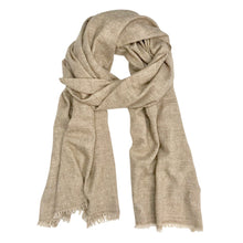 Load image into Gallery viewer, Beige Handloom Cashmere Scarf
