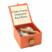 Load image into Gallery viewer, Mini-Meditation Bowl with Handmade Gift Box (Orange Sacral Chakra)
