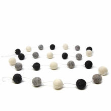 Load image into Gallery viewer, Pom Pom Garland (White, Black, and Grey)
