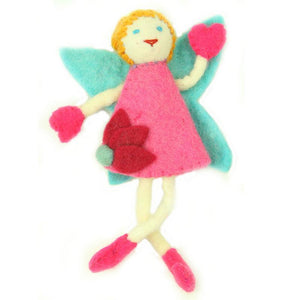 Hand Felted Tooth Fairy (Pink and Green)