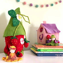 Load image into Gallery viewer, Felted Strawberry Fairy House
