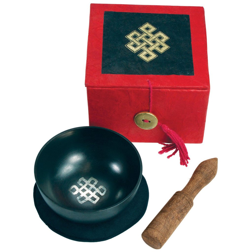 Small Meditation Bowl with Handmade Gift Box (Endless Knot)