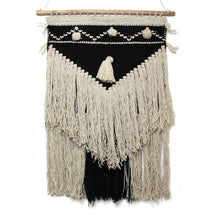 Load image into Gallery viewer, Macrame Wall Hanging (Charcoal and Cream)
