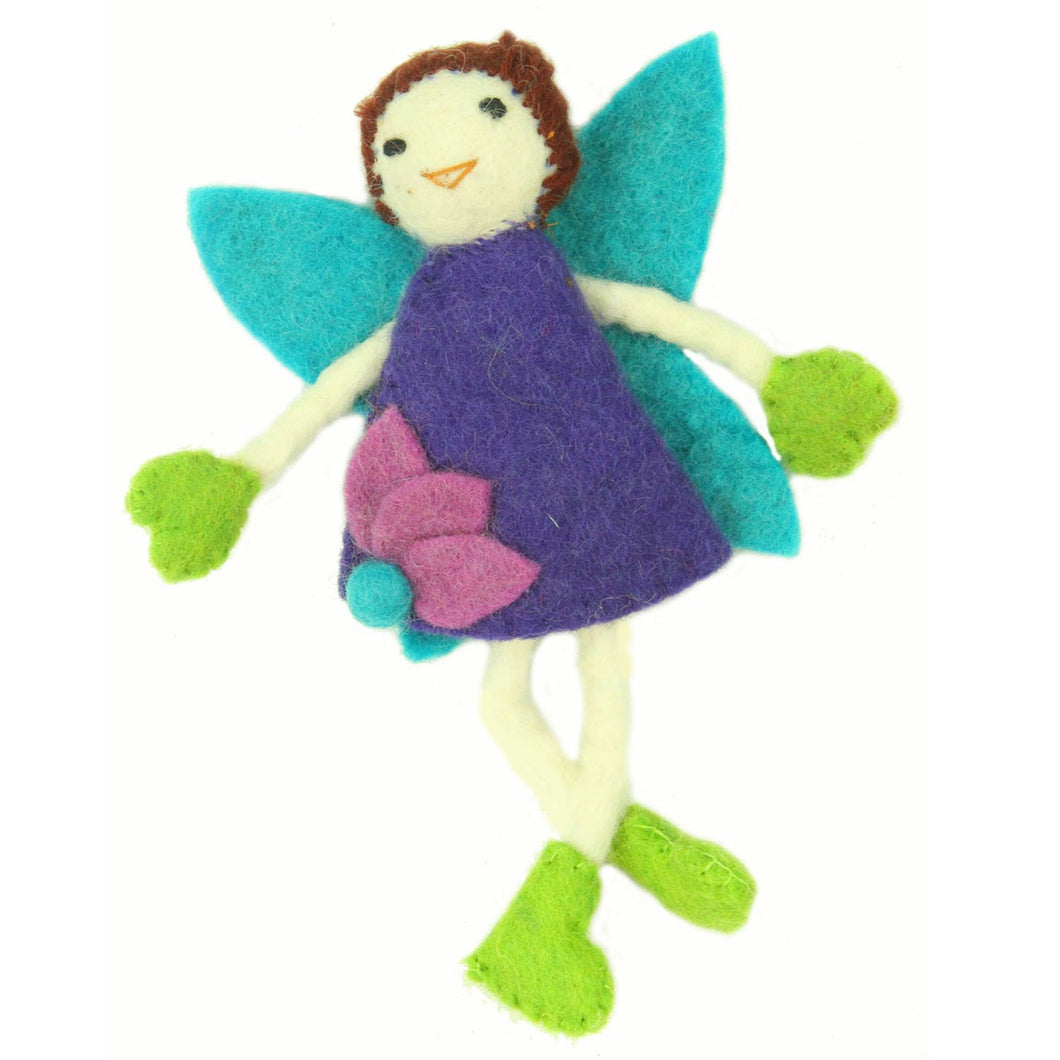 Hand Felted Tooth Fairy (Purple and Green)