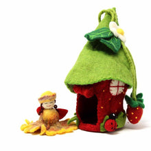 Load image into Gallery viewer, Felted Strawberry Fairy House
