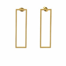 Load image into Gallery viewer, Rectangle Drop Earrings with Stud
