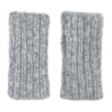 Load image into Gallery viewer, Gray Ribbed Alpaca Gloves
