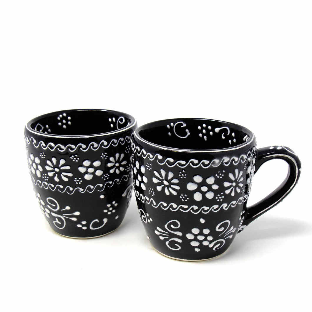 Set of Two Rounded Mugs (Ink)