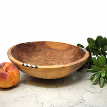 Load image into Gallery viewer, Olive Wood Bowl with Inlaid Bone Accents
