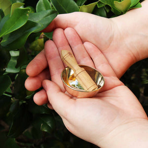 Mini-Meditation Bowl with Handmade Gift Box (Purple Crown Chakra)