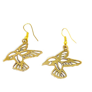Gold Birds Cut-out Earrings