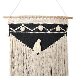 Macrame Wall Hanging (Charcoal and Cream)