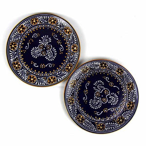 Set of Two Dinner Plates (Blue)