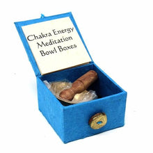 Load image into Gallery viewer, Mini-Meditation Singing Bowl with Handmade Gift Box (Blue Throat Chakra)
