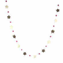 Load image into Gallery viewer, Felt Stars Garland (Grey, Cream, and Pink)
