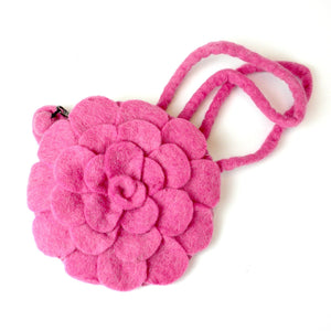 Rose Felt Purse (Pink)